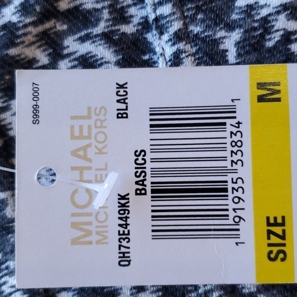 Michael Kors blk & WHT speckled leggings. NWT Size med - Picture 3 of 16
